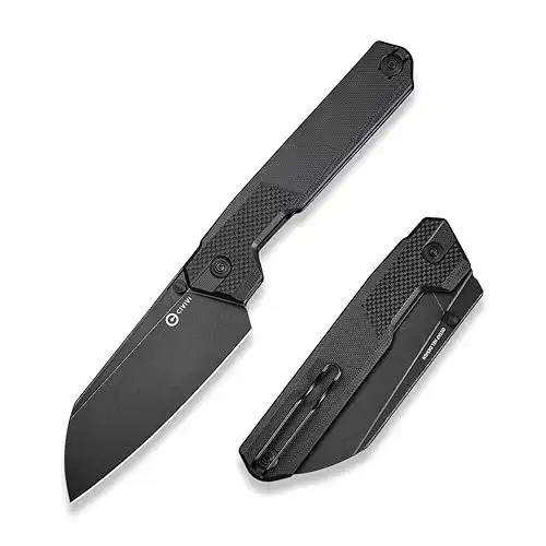 CIVIVI Hid Folding Pocket Knife, 4.14" Sharp 14C28N Blade G10 Handle Nested Liner Lock Kitchen Knife with Thumb Stud Opener