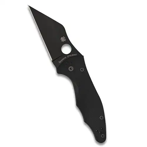 Spyderco Yojimbo 2 Specialty Tactical Knife with 3.2 CPM S30V Steel Black Wharncliffe Blade and Durable Black G-10 Handle