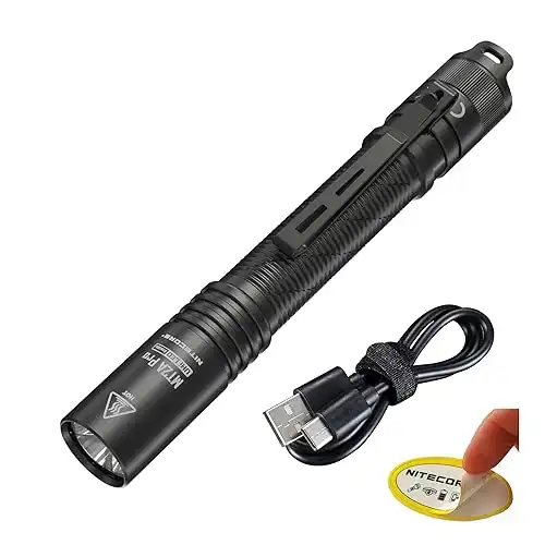 Nitecore MT2A Pro EDC Flashlight, 1000 Lumen, USB-C Rechargeable, 2X AA Battery Compatible Slim Penlight