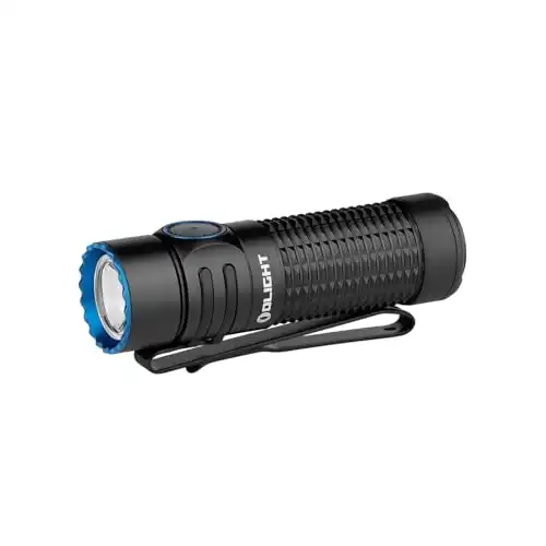 OLIGHT Warrior Nano Tactical Flashlight, 1200 Lumens Rechargeable LED Light with MCC Charger, Dual Switches