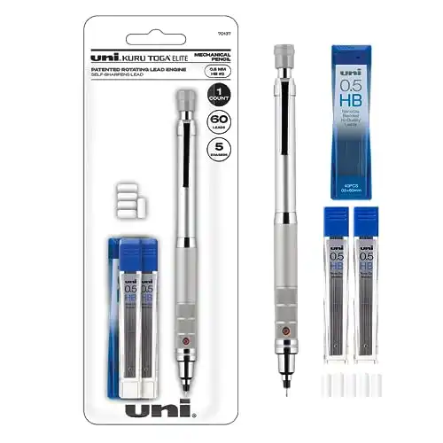 32% OFF uni Kuru Toga Elite 0.5mm Mechanical Pencil Starter Kit