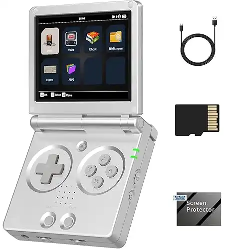 RG35XXSP Retro Handheld Game Console, 3.5 IPS Fold Screen Linux OS 3300mAh Battery Video Game Player with 64G TF Card 5532 Games, Support 5G WiFi Bluetooth & HDMI TV Output