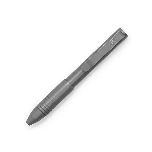 BIG IDEA DESIGN Ti Pocket Pro : The Auto Adjusting EDC Pen Titanium Stonewashed