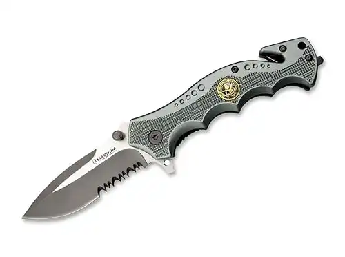 Boker Magnum 01RY769 Hero Folding Knife with 3 3/8 in. 440 Stainless Steel, Silver