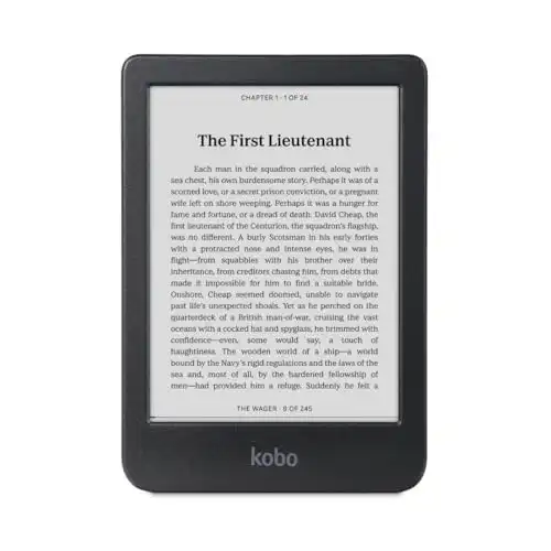 Kobo Clara BW | eReader | 6 Glare-Free Touchscreen with ComfortLight PRO | Dark Mode Option | Audiobooks | Waterproof | 16GB of Storage | Black