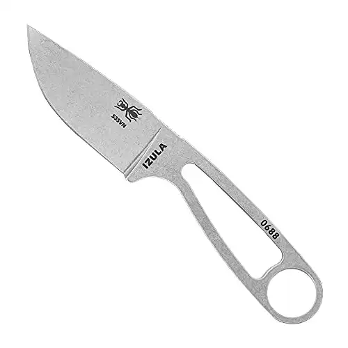 ESEE Izula Fixed Blade Knife, w/Molded Polymer Sheath and Clip Plate Lightweight Survival and Bushcraft Knife Made in the USA